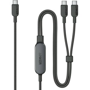 �A���J�[�W���p�� ANKER USB-C&USB-C�P�[�u��(2-in-1 140W) 1.2m �u���b�N 1�{(A8895011) ���񂹏��i