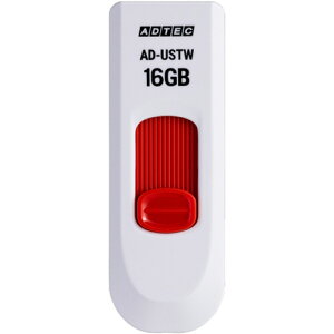 �A�h�e�b�N USB2.0 �X���C�h���t���b�V�������� 16GB �z���C�g/���b�h 1��(AD-USTW16G-U2R) ���񂹏��i