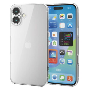�G���R�� ELECOM iPhone 16 Plus �n�C�u���b�h�P�[�X �Ɍ� �N���A(PM-A24BHVCKKCR) ���[�J�[�݌ɕi