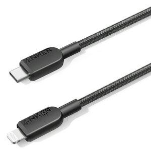 �A���J�[�W���p�� ANKER 310 ���ϋv�i�C���� USB-C&���C�g�j���O�P�[�u�� 0.9m �u���b�N 1�{(A81A5011) �ڈ��݌�=��