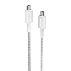 �A���J�[�W���p�� ANKER 322 ���ϋv�i�C���� USB-C&USB-C �P�[�u�� 0.9m �z���C�g 1�{(A81F5N21) �ڈ��݌�=��