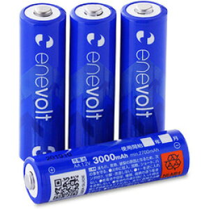 �X���[�A�[���\�����[�V���� EV30004 enevolt �[�d�r 3000mAh �P3 �G�l�{���g 4�{�Z�b�g ���񂹏��i