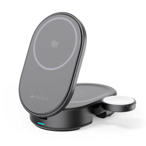 HACRAY Qi2 25W�F�� 3 in 1 �܂肽���݃��C�����X�[�d�X�^���h �u���b�N(HR-T11BK) �d����݌ɕi