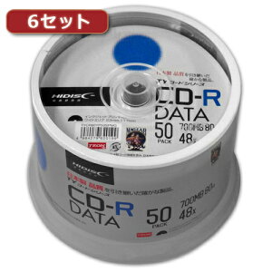 HIDISC 300���Z�b�g(50��X6��) HI DISC CD-R(�f�[�^�p)���i��(TYCR80YP50SPMGX6) ���񂹏��i