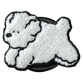 Griptok Magsafe対応スマホグリップ グリップトック マグセーフで着脱自在 スタンド 刺繍タイプ しろくま(はしる)(2506BCGRB19BC) 取り寄せ商品