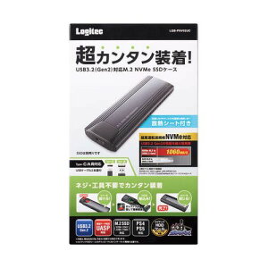 ���W�e�b�N�i�G���R���j ELECOM Logitec LGB-PNV02UC USB3.2(Gen2)�Ή�M.2 NVMe SSD�P�[�X ���[�J�[�݌ɕi