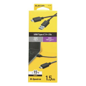 �G���R�� ELECOM USB2.0�P�[�u���iA-TypeC�j�@U2C-AC15BK ���[�J�[�݌ɕi