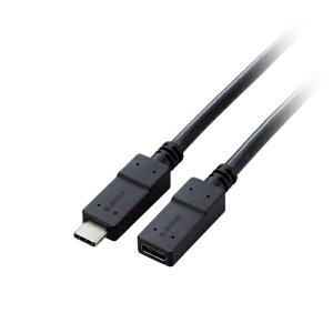 �G���R�� ELECOM �y3�{�Z�b�g�z �G���R�� USB Type C �����P�[�u�� 0.5m PD 60W �u���b�N(USB3-ECC05BKX3) ���񂹏��i