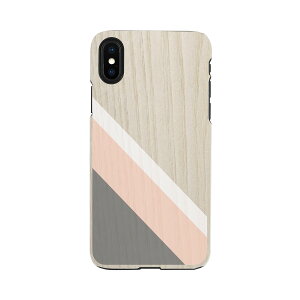 man��wood iPhone XS / X real wood case Suit Pink(I13861i58) ���񂹏��i