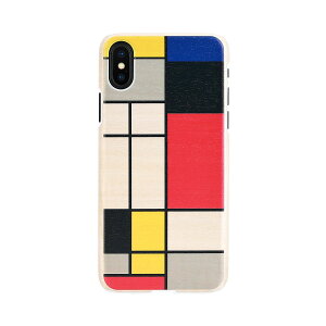 man��wood iPhone XS Max real wood case Mondrian Wood(I13896i65) ���񂹏��i