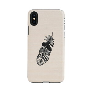 man��wood iPhone XS Max real wood case Indian(I13897i65) ���񂹏��i