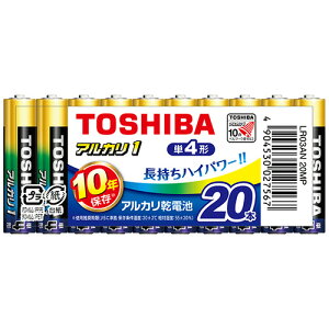 ����(�Ɠd) TOSHIBA �A���J���d�r �P4�` 20�{�܂Ƃ߃p�b�N(LR03AN 20MP) �ڈ��݌�=��
