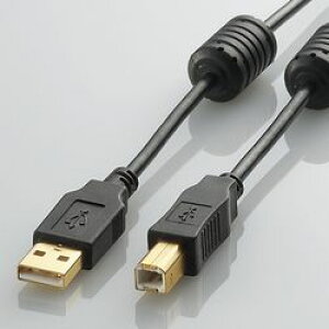 �yP5E�z�G���R�� USB2.0�P�[�u�� �t�F���C�g�R�A�t AB�^�C�v 5.0m(�u���b�N)(U2C-BF50BK) ���[�J�[�݌ɕi