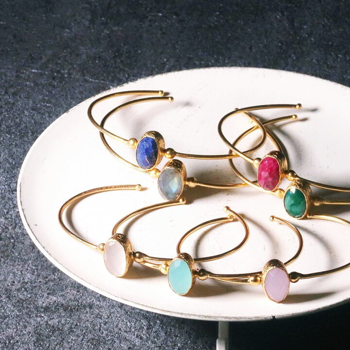 楽天市場】【唯一無二。圧倒的な存在感】天然石 ブレスレット バングル  