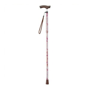 《幸和製作所》 折りたたみ式伸縮ステッキ サクラピンク