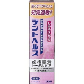 歯槽膿漏予防に デントヘルス 薬用ハミガキしみるブロック 85g (医薬部外品) × 10点