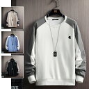 【1等最大100％ポイントバック！※要エントリー】トレーナー メンズ パーカー Tシャツ 長袖 秋冬服 ゆったり シルエット プルオーバー トップス カジュアル おしゃれ 大きい サイズ 服