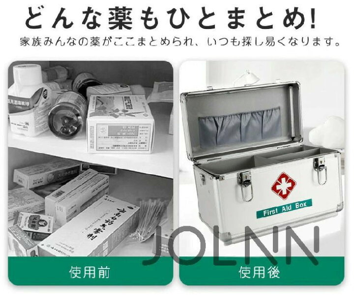 楽天市場】救急箱 薬箱 アルミ製 医薬品貯蔵ボックス 家庭緊急時用医療 