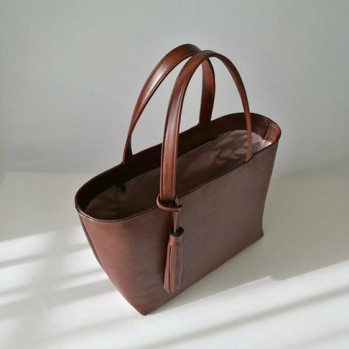 楽天市場】シンプルトートbag（L）☆彡ブラウン・マチ幅15センチver 