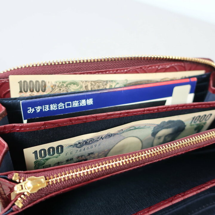 楽天市場】ラウンドファスナー・長財布☆彡ネイビー・クロコダイル型 