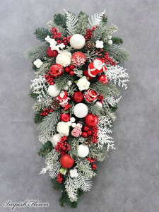 クリスマススワッグ クリスマスリース 北欧 おしゃれ 造花 豪華 玄関 壁掛け 花
