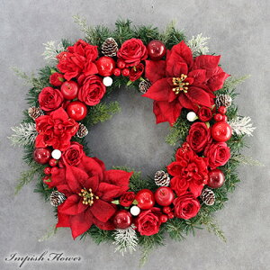 クリスマスリース ポインセチア 赤 玄関 北欧 造花 おしゃれ クリスマス リース