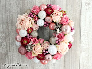 クリスマリース おしゃれ 造花 人気 ピンク 玄関 クリスマス飾り 北欧 花