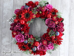 クリスマリース 赤 人気 豪華 玄関 造花 おしゃれ 北欧