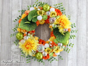 クリスマスリース クリスマス リース 大型 特大 豪華 玄関 造花