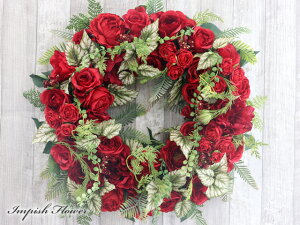 リース 造花 壁掛け フラワーリース 豪華 特大 壁掛け アートフラワー シルクフラワー 玄関