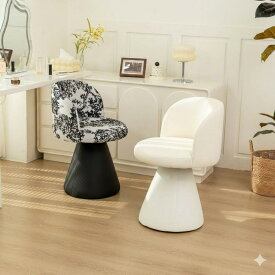 ドレッサーチェア 回転式 椅子 背もたれ付き おしゃれ 鏡面 化粧イス ベロア 北欧 モダン 姫系 1人掛け チェア スツール メイク用 イス 学習椅子 オフィス 事務用 昇降なし かわいい 木目 インテリア リビング 寝室 ピンク ホワイト ブラック レトロ 豪華 上品 高級感