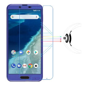 Aquos Sense Plus Android One X4 フィルム ブルーライトカット ブルーライト98.6%カット 目にやさしい【子ども、学生に電車、暗闇で】液晶画面フィルム TPU+PC素材 抗衝撃 高光沢 90%透過率 3H硬度 超薄0.15MM