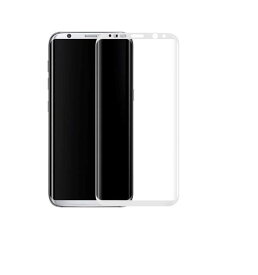 Galaxy S8+ SC-03J SCV35 ギャラクシー s8プラス 3D 全面液晶保護 ガラスフィルム GalaxyS8+ ギャラクシー S8+ フルカバー 透明 9H 自動吸着 高光沢 ホワイト