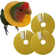 鳥用エリザベスカラー 3枚セット (ソフト ドーナツ 羽根抜き防止 術後 手術後 セキセイインコ マメルリハ…