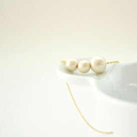 記念日 プレゼント レディース 14kgf パール ネックレス ゴールド naotjewelry 14kgf Pellet Cotton Pearl Necklace