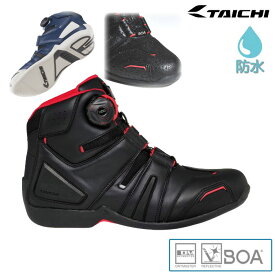 RSタイチ RSS006 DRYMASTER BOA ライディングシューズ 防水 透湿 スニーカー 靴 バイク用 ブラック/レッド ◆全7色◆