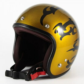 TRIBAL(ゴールド) ジェットヘルメット