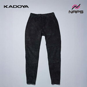 KADOYA �J�h�� 2280 LEATHER JOGGER ���U�[�W���K�[�p���c �X�E�F�[�h�u���b�N