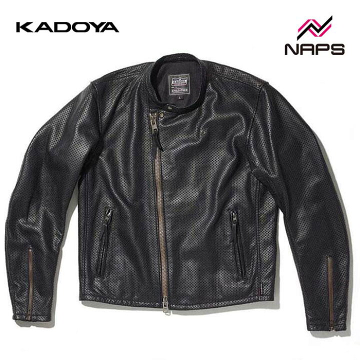 楽天市場】KADOYA カドヤ 1305 PL-SW レザージャケット ブラック 