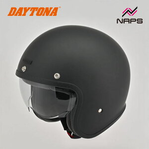 DAYTONA デイトナ DN-007PJ ジェットヘルメット マットブラック サイズ M L XL インナーバイザー シンプル 通勤 ツーリング スピーカーホール ゴーグルバンド 3ピース洗濯可能内装 SG 規格 バイク