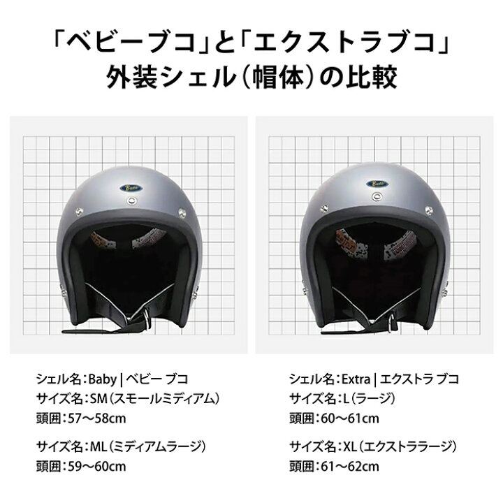 楽天市場】BUCO ブコ ヘルメット BABY BUCO CENTER STRIPE BLACK/IVORY 