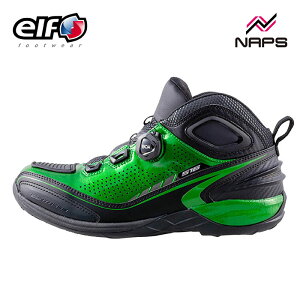 elf エルフ EL016 ライディングシューズ グリーン BOA フィットシステム リフレクター 反射板 クラリーノ 日本製 シンテーゼ synthese 16