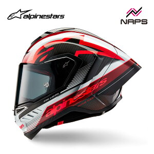 alpinestars ApCX^[Y SUPERTECH R10 TEAM HELMET 1352 Black Carbon Red White Glossy X[p[ebN R10 `[ ttFCXwbg J[{ ECE 22.06 DOT FIM SG Ki