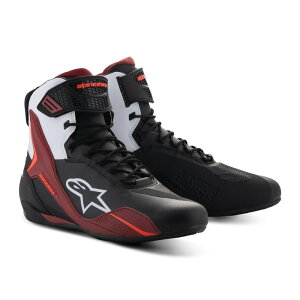 alpinestars �A���p�C���X�^�[�Y FASTER-4 SHOES ���C�f�B���O�V���[�Y 1299 BLACK WHITE DARK RED