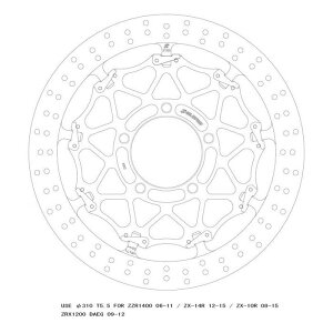 GALE SPEED �Q�C���X�s�[�h �N���X���b�N�f�B�X�N���[�^�[ �t�����g ��310 T=5.5 ZX-10R 08-15/14R 12-20/6R 19-26(ZX636G)(ABS�Ԋ�)