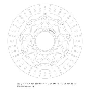GALE SPEED �Q�C���X�s�[�h �N���X���b�N�f�B�X�N���[�^�[ �t�����g ��310 T=5.0 ZX-10R 08-15/ZX-14R 12-20/ZRX1200 DAEG(ABS�Ԋ�)