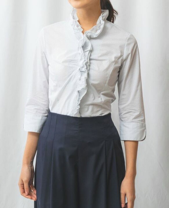 楽天市場】【50%OFF】《 コットンプリントフリル衿シャツ 》【 ナラ 