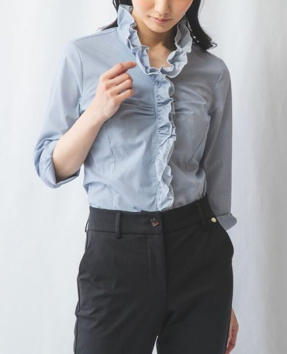 楽天市場】【50%OFF】《 コットンプリントフリル衿シャツ 》【 ナラ 