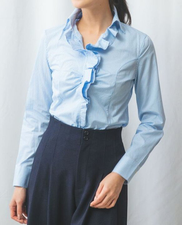 楽天市場】【期間限定65％OFF】《 ロンドン ストライプ 衿付き フリル  