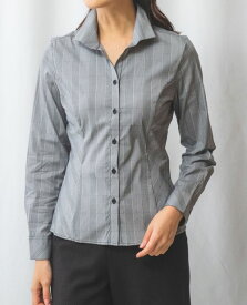 【50%OFF】《 グレンスタンドカラー シャツ 》【 ナラカミーチェ 公式】 レディース トップス 長袖 ストレッチ 大きいサイズ ナラ カミーチェ ナラカミ NARACAMICIE アウトレット 送料無料